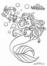 Ariel Flounder sketch template