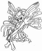 Winx Sirenix Enchantix Elfkena Coloriages Harmonix Coloringhome sketch template