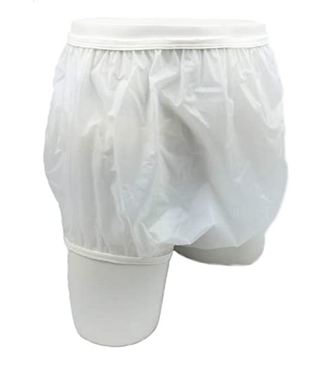 Drylife Adult Waterproof Incontinence Plastic Pants White Medium