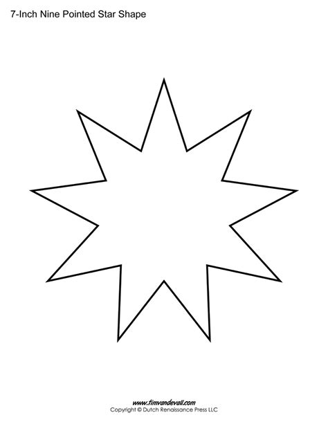 pointed star tims printables