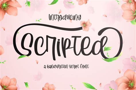 scripted handwritting font