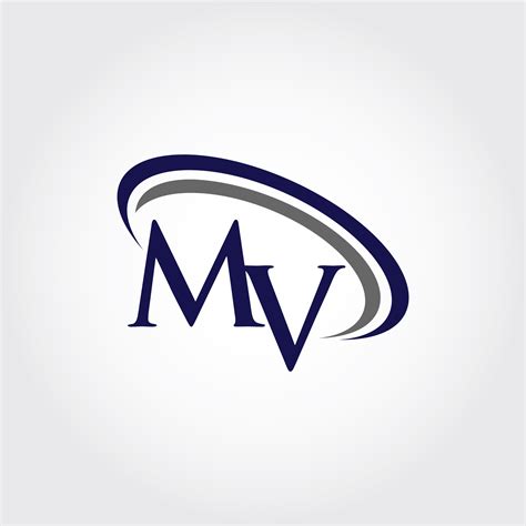 monogram mv logo design  vectorseller thehungryjpeg
