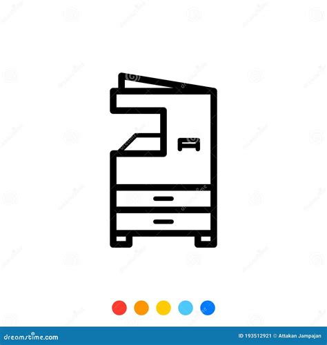 multifunction printer iconvector  illustration stock vector