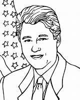 Clinton Bill President Coloring Sketch Pages Andrew Jackson Print Sketches Book Madison George James Presidential Kids Coloringpagebook Washington Paintingvalley Clint sketch template