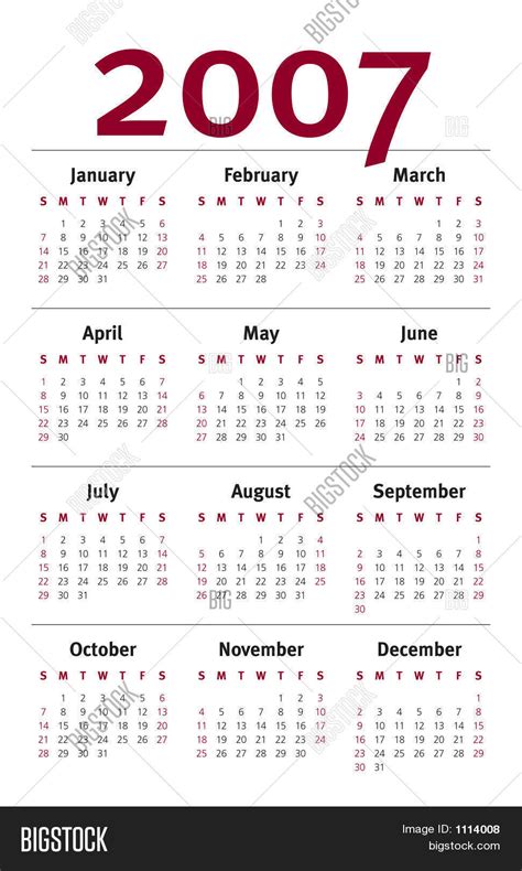 yearly calendar image photo  trial bigstock