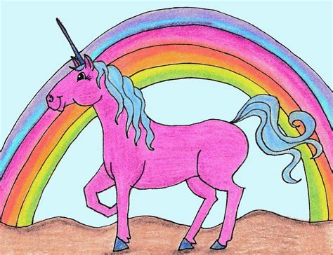rainbow unicorn drawing  paintingvalleycom explore collection