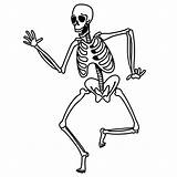Skeleton Coloring Pages Kids Cartoon Drawing Human Printable Skeletons Clipart Clip Bone Cliparts Color Colouring Library Print Holidays Halloween Sheet sketch template