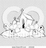 Cemetery Outline Rf Clipart Visekart sketch template