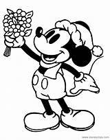 Mickey Coloring Classic Mouse Pages Winter Disney Disneyclips Funstuff sketch template