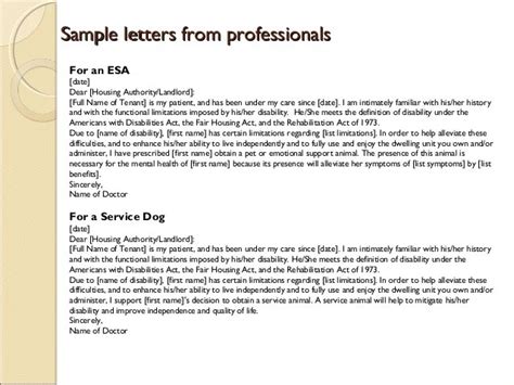 emotional service dog letter anxiety