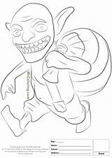 Goblin Clans Royale Colorante sketch template