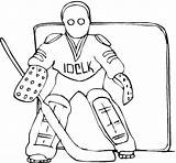 Goalie Coloring Pages Hockey Getcolorings Printable Color sketch template