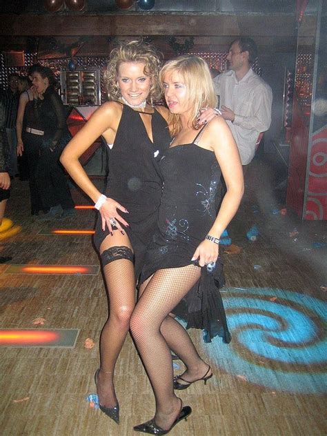 Two Milfs Dancing Nylon Ladies