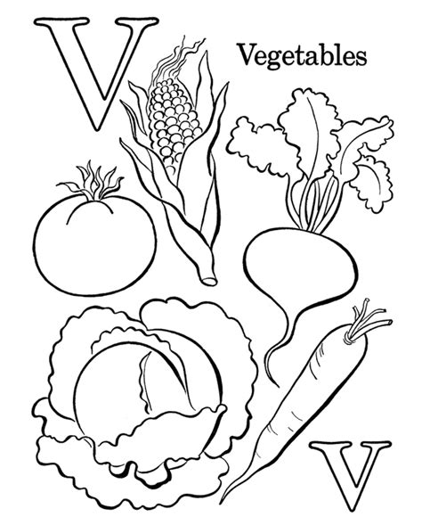letter  coloring pages vegetables vp