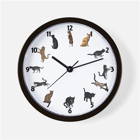 cat clocks cat wall clocks large modern kitchen clocks