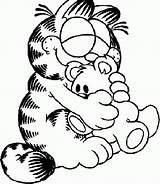 Coloring Garfield Print Cuddle Doll sketch template