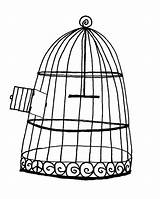 Cage Bird Coloring Pages Kids Drawing Color Printable Place Getcolorings Getdrawings Flying Template sketch template