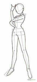 Zeichnen Posen Körper Mädchen Zeichnung Skizzen sketch template