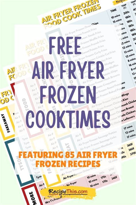 recipe  air fryer frozen food cook times