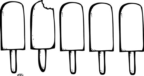 popsicle clipart black  white    clipartmag