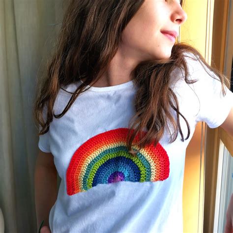 Camiseta Rainbow 10🌈 Croché Camisetas Arco Iris
