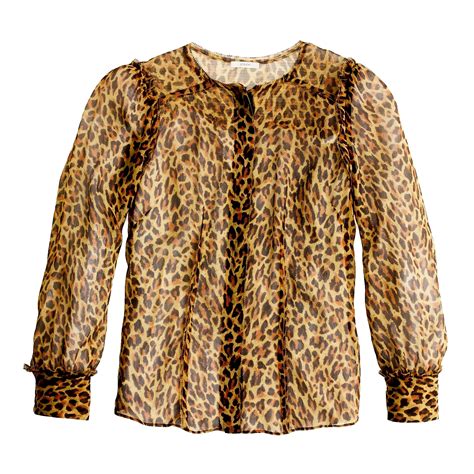 collection leopard blouse jcrew