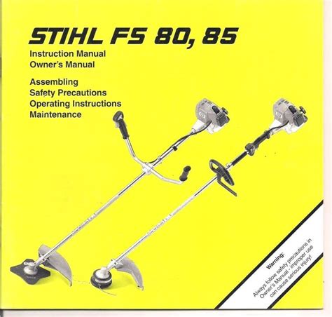stihl fs fs instruction owners assembly maintenance operating safety manual safety  manual