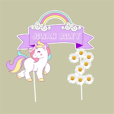copy  unicorn cake topper postermywall