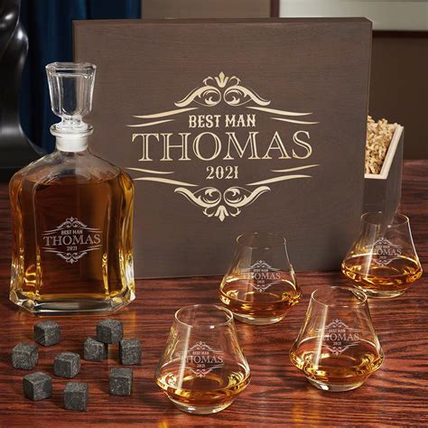 engraved whiskey decanter set gifter world