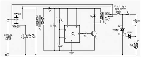 simple touch activated light circuit diagram porch lighting wiring diagram diagram