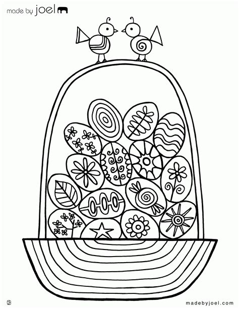 easter egg basket coloring pages coloring home