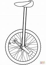 Einrad Unicycle Ausmalbild sketch template