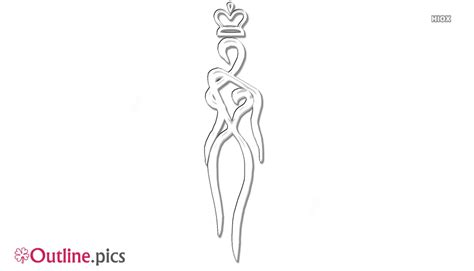 female queen crown outline drawing images pictures