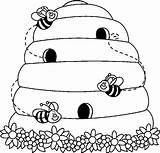 Beehive Bees Biene Hive Basteln Bienen Abeille Hives Bienenstock Malen Miel Insekten Malvorlagen Alveare Bastelideen Malvorlage Niedliche Zeichnungen Frühling Abejas sketch template