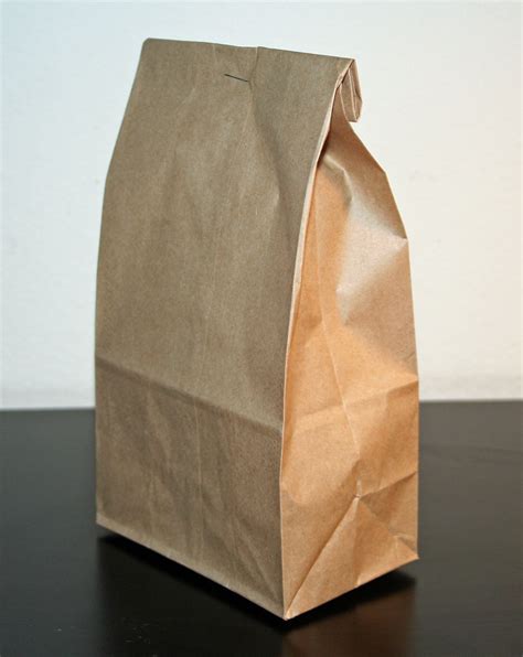 brown bag  staple  brown bag lunch sack held closed flickr