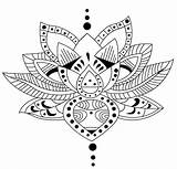 Loto Tatouage Coloriage Relajante Antiestrés Mandalas sketch template