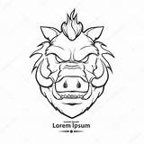 Boar Drawing Sanglier Cinghiale Hog Wildschwein Kopf Tête Hogs Droits Vecteurs Libres 1649 Getdrawings Px Mascot Razorback Symbol sketch template