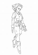 Android 18 Dbz Sketch Step Colors sketch template