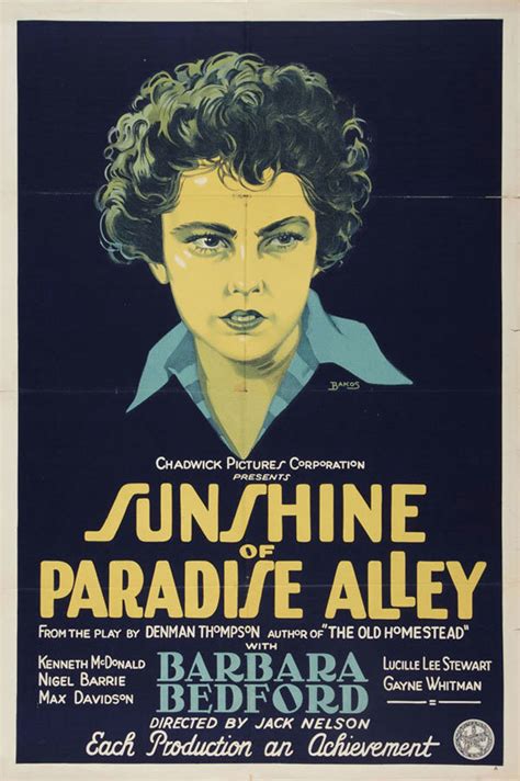movie poster of the week “sunshine of paradise alley” on