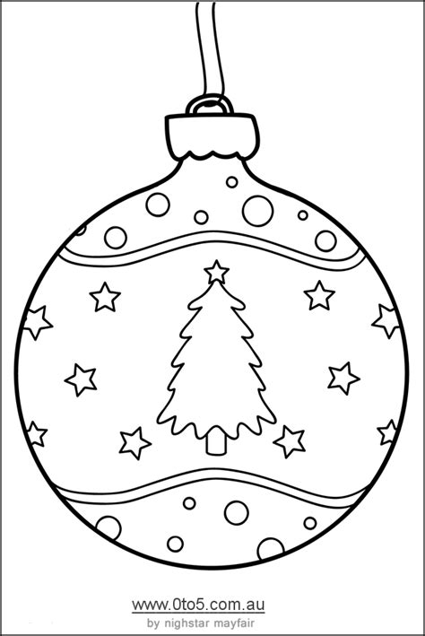 christmas bauble decorated  colour printable template printable