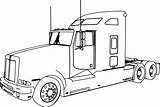 Kenworth Trailer Truck Coloring Pages Drawing Tractor Peterbilt Freightliner Sketch Wheeler 18 T600 Side Horse Para Dibujos Semi Trucks Drawings sketch template