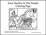 Jesus Coloring Pages Temple Teaches Teaching Crafts Printable Bible Map Synagogue Solomon School God Sunday Word Kids King Teachings Craftingthewordofgod sketch template