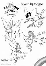 Rainbow Magic Colouring Scholastic Coloring Kids Fairy Fairies Pages Book Print Party Emily Birthday sketch template