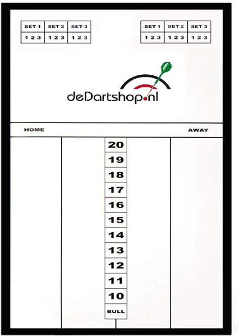bolcom ingelijst darts scoreboard dedartshop met styreene lijst