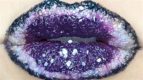 the crystal lips makeup trend is blowing up instagram