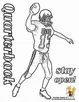 Quarterback Players Coloringhome Everfreecoloring sketch template