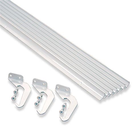 rainhandler  ft white aluminum gutter  brackets screws  pack   ft vp rhp