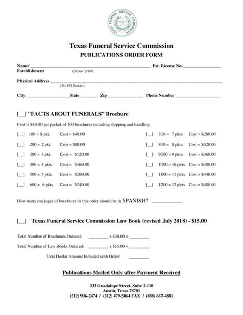 texas publications order form fill  sign