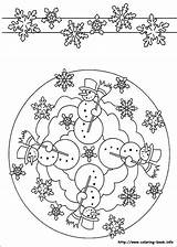 Coloring Pages Mandala Christmas Hippie Snowmen American Mandalas Kids Para Printable Book Winter sketch template