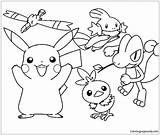Pikachu Pages Friends Coloring Color Kids Coloringpagesonly sketch template